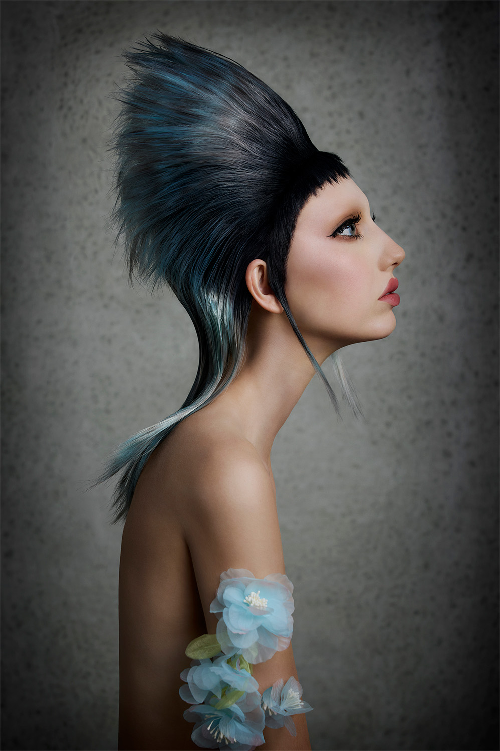 Blue Avant Garde Sleek Hair - Danny Pato - Birds Collection